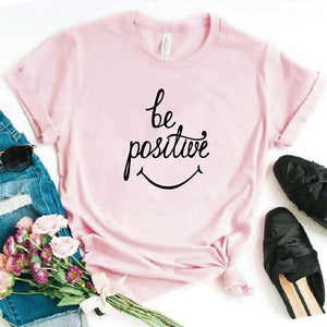 Camiseta estampada T-shirt Be Positive Sonrisa
