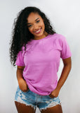 Camiseta tipo T-Shirt Violeta Pastel