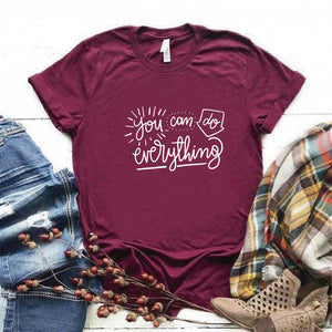 Camisa estampada  tipo T-shirt  YOU CAN DO EVERYTHING