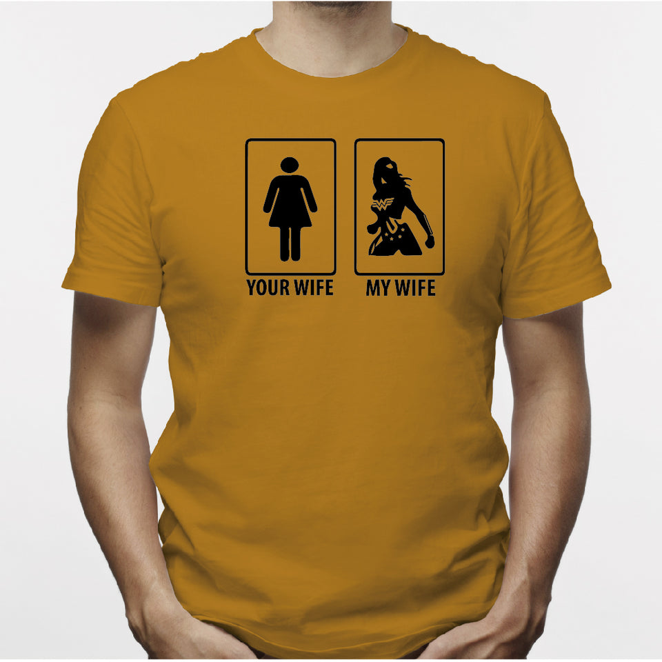 Camiseta estampada Hombre  T-shirt YOUR WIFE / MY WIFE