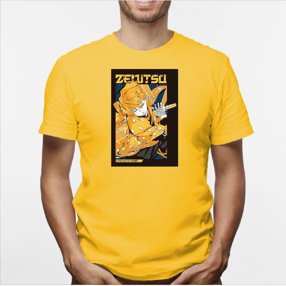 Camisa estampada en algodón para hombre tipo T-shirt Zenitsu