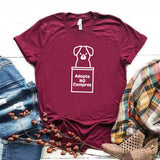 Camisa estampada tipo T- shirt Adopta No Compres