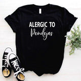 Camisa estampada tipo T- shirt Alergic to  Pendejas