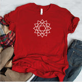 Camisa estampada tipo T- shirt los 4to chakra (Anahata)