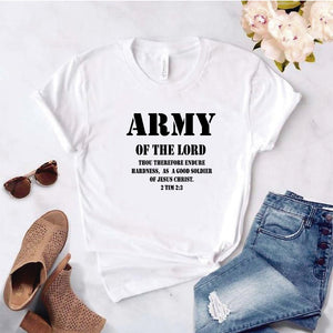 Camisa estampada tipo T- shirt ARMY OF THE LORD (DAMA)