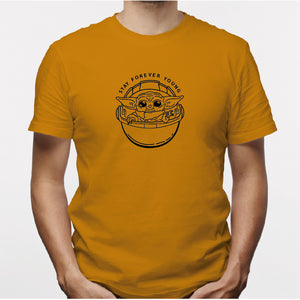 Camisa estampada para hombre  tipo T-shirt Baby Yoda en el Casco