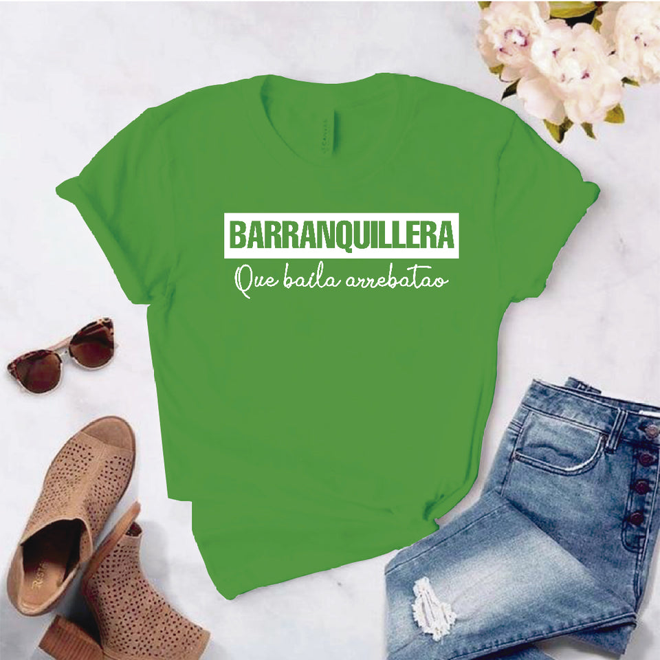 Camiseta Estampada T-shirt Barranquillera que baila arrebatao