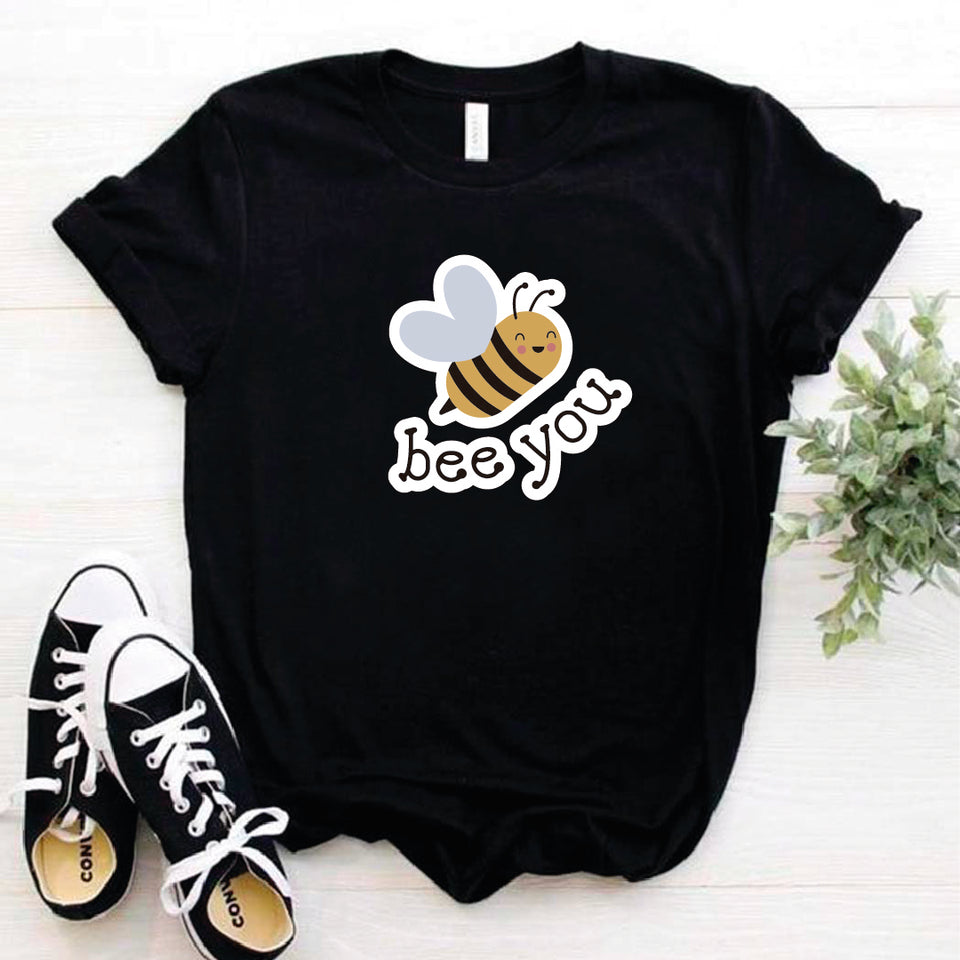 Camisa estampada en algodon para mujer tipo T- shirt bee you