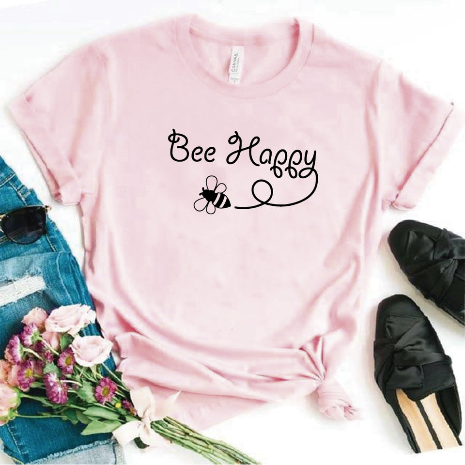 Camisa estampada  tipo T-shirt  BE HAPPY 4