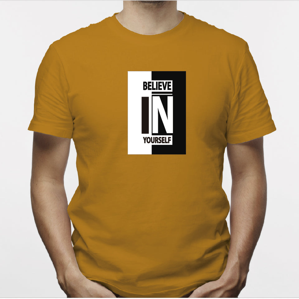 Camisa estampada para hombre  tipo T-shirt Believe in your self