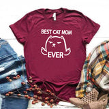 Camisa estampada tipo T- shirt Best Cat Mom
