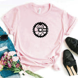 Camisa estampada  tipo T-shirt Calavera pedal bicicleta