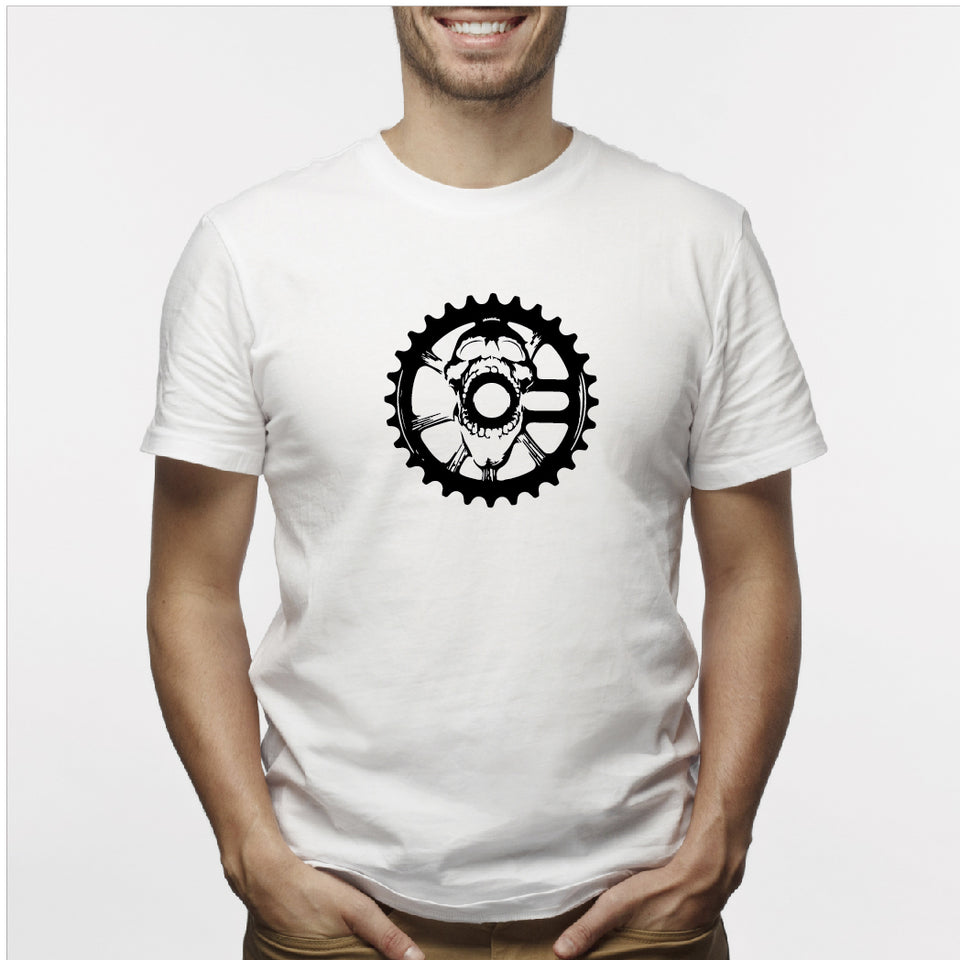 Camisa estampada para hombre  tipo T-shirt Calavera pedal bicicleta