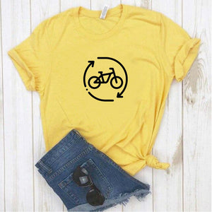 Camisa estampada tipo T- shirt Bicicleta Flechas