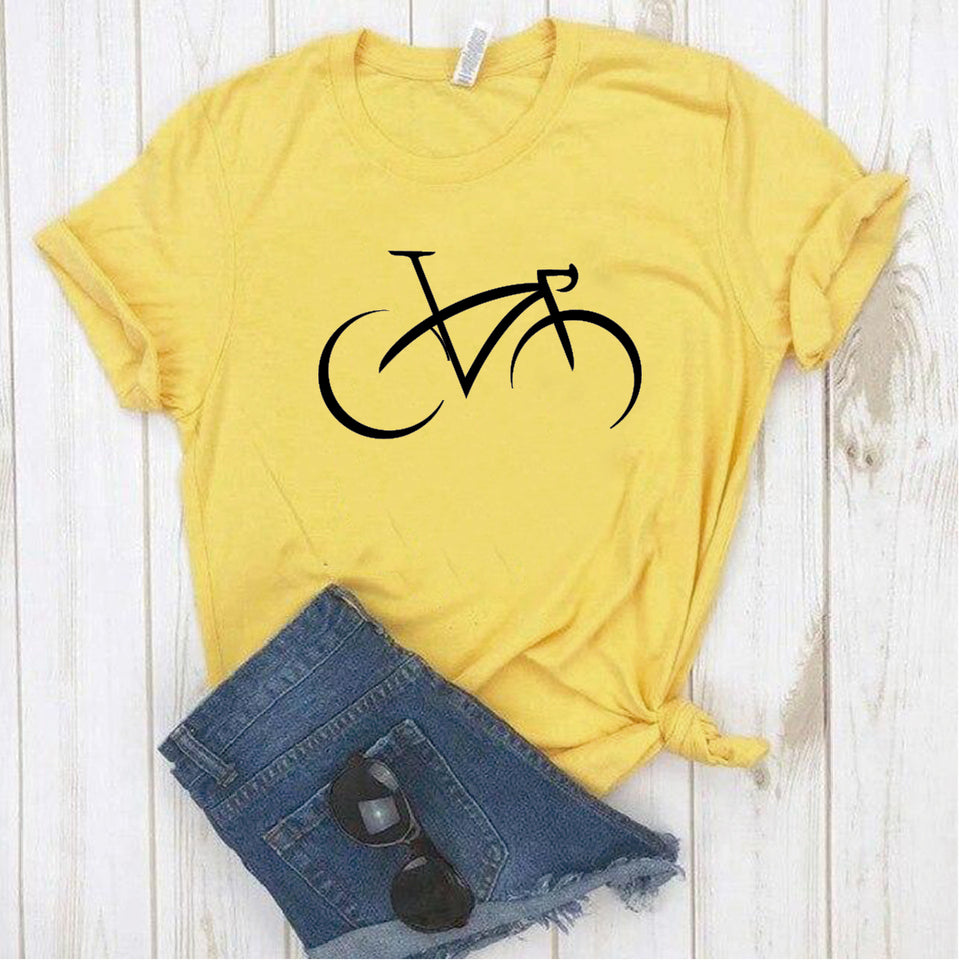 Camisa estampada tipo T- shirt Bicicleta Minimalista