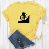 Camisa estampada  tipo T-shirt Ciclista subiendo
