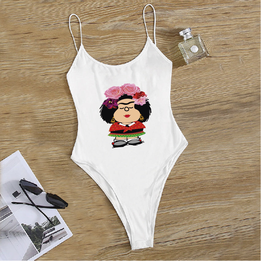 BODY TIRANTES Mafalda Kahlo rosas