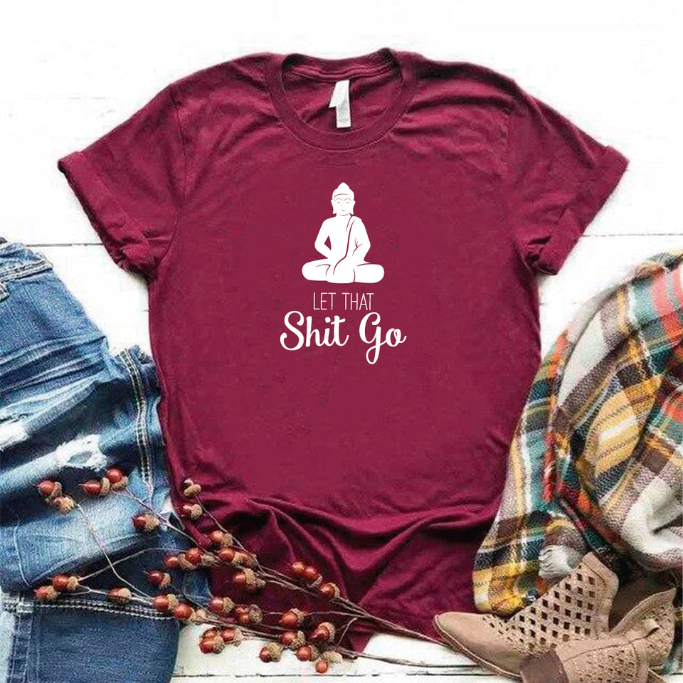 Camisa estampada tipo T- shirt Buda Let that Shit