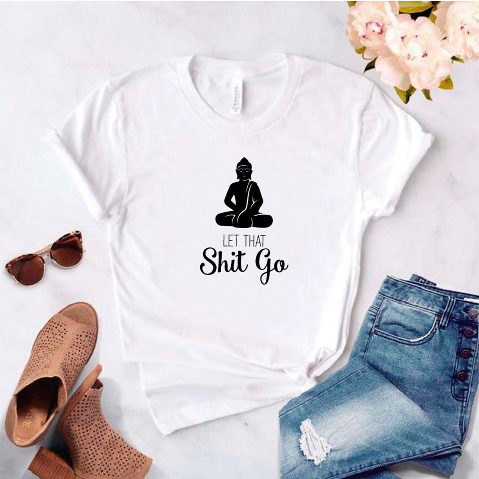 Camisa estampada tipo T- shirt Buda Let that Shit