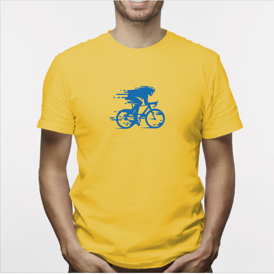Camisa estampada para hombre  tipo T-shirt Ciclista azul
