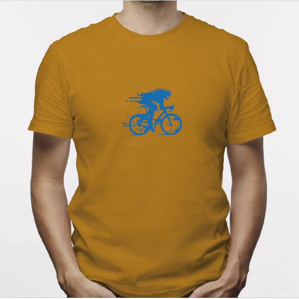 Camisa estampada para hombre  tipo T-shirt Ciclista azul