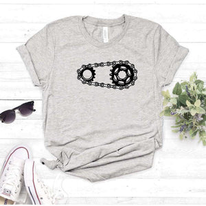 Camisa estampada  tipo T-shirt Cadena bicicleta (Dama)