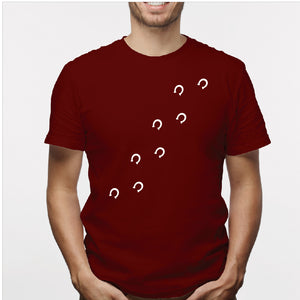 Camisa estampada para hombre  tipo T-shirt Huellas de Caballo