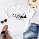 Camiseta tipo T-shirt carnaval Cursivo