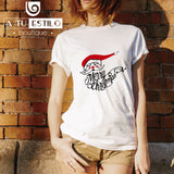 Camiseta T-shirt mujer navidad MERRY CHRISTMAS