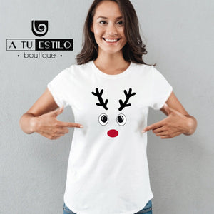 Camiseta T-shirt mujer navidad RENO 3