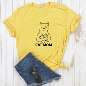 Camisa estampada  tipo T-shirt  Cat mom 3