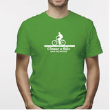 Camisa estampada para hombre  tipo T-shirt Chose a bike save the nature