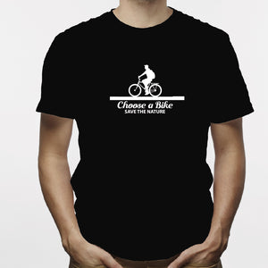 Camisa estampada para hombre  tipo T-shirt Chose a bike save the nature