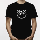 Camisa estampada para hombre  tipo T-shirt Bicicleta carita feliz