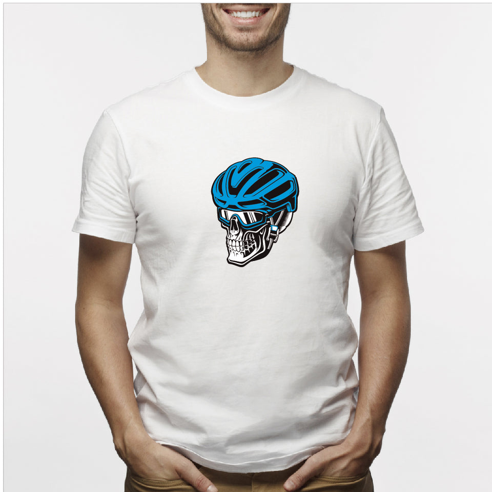 Camisa estampada para hombre  tipo T-shirt Calavera Ciclista
