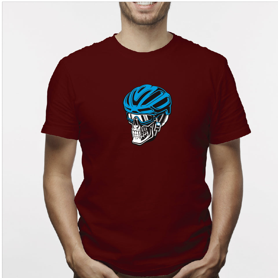 Camisa estampada para hombre  tipo T-shirt Calavera Ciclista