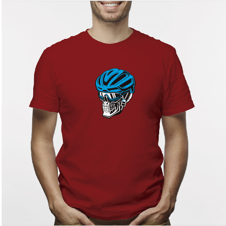 Camisa estampada para hombre  tipo T-shirt Calavera Ciclista