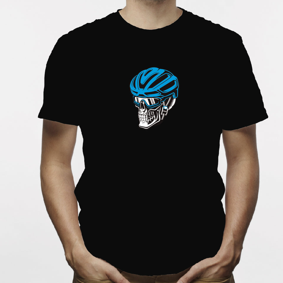 Camisa estampada para hombre  tipo T-shirt Calavera Ciclista