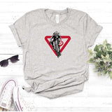 Camisa estampada  tipo T-shirt Ciclista señal de transito