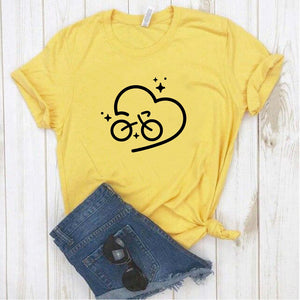 Camisa estampada  tipo T-shirt CORAZON BICICLETA