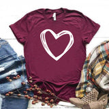 Camiseta estampada T-shirt Corazón Grande