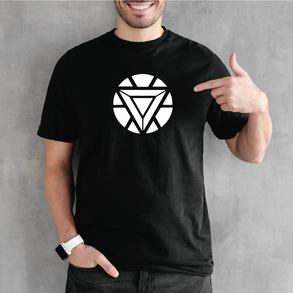 Camisa estampada para hombre  tipo T-shirt Corazón Iron man