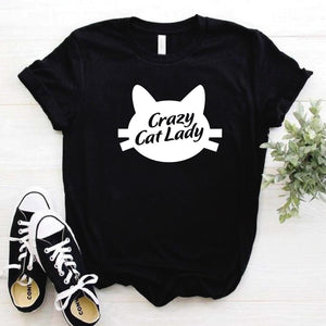 Camisa estampada  tipo T-shirt GATO CRAZY CAT LADY