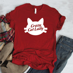 Camisa estampada  tipo T-shirt GATO CRAZY CAT LADY