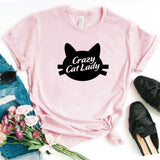 Camisa estampada  tipo T-shirt GATO CRAZY CAT LADY