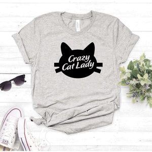 Camisa estampada  tipo T-shirt GATO CRAZY CAT LADY