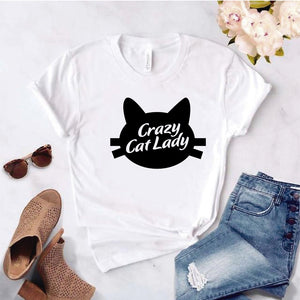 Camisa estampada  tipo T-shirt GATO CRAZY CAT LADY