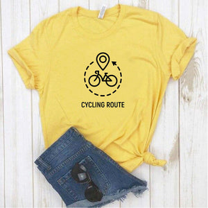 Camisa estampada  tipo T-shirt BICICLETA CYCLING ROUTE