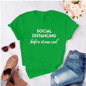 Camisa estampada tipo T- shirt Social Distancing