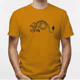 Camisa estampada para hombre  tipo T-shirt Dragón Chino